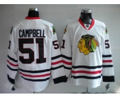 nhl jerseys chicago blackhawks #51 brian campbell white