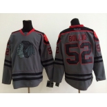 nhl jerseys chicago blackhawks #52 bollig grey[charcoal cross check]