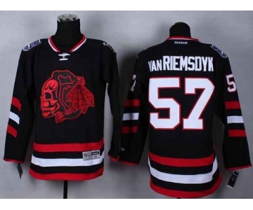 nhl jerseys chicago blackhawks #57 van riemsdyk black-1[2014 Stadium Series][the skeleton head]