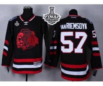 nhl jerseys chicago blackhawks #57 van riemsdyk black-1[the skeleton head][2015 stanley cup]