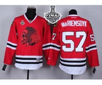 nhl jerseys chicago blackhawks #57 van riemsdyk red-1[the skeleton head][2015 stanley cup]