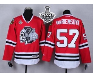 nhl jerseys chicago blackhawks #57 van riemsdyk red[the skeleton head][2015 stanley cup]