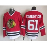 nhl jerseys chicago blackhawks #61 stanleycup red