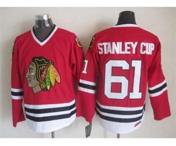 nhl jerseys chicago blackhawks #61 stanleycup red