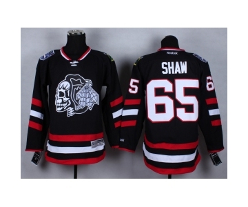 nhl jerseys chicago blackhawks #65 shaw black [2014 new]