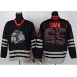 nhl jerseys chicago blackhawks #65 shaw black ice[the skeleton head]