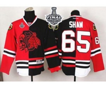 nhl jerseys chicago blackhawks #65 shaw black-red-1[split][the skeleton head][2015 stanley cup]