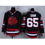 nhl jerseys chicago blackhawks #65 shaw black[2014 new stadium][the skeleton head]