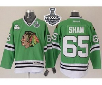 nhl jerseys chicago blackhawks #65 shaw green[2015 stanley cup]