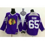 nhl jerseys chicago blackhawks #65 shaw purple[2015 stanley cup]