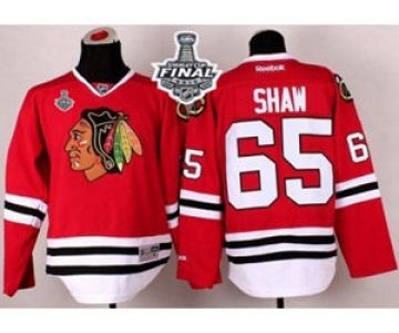 nhl jerseys chicago blackhawks #65 shaw red[2015 stanley cup]