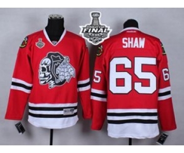 nhl jerseys chicago blackhawks #65 shaw red[the skeleton head][2015 stanley cup]