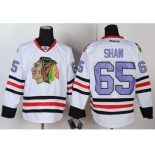 nhl jerseys chicago blackhawks #65 shaw white[number purple]