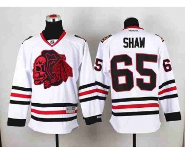 nhl jerseys chicago blackhawks #65 shaw white[the skeleton head]