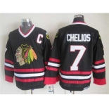 nhl jerseys chicago blackhawks #7 chelios black[patch C][chelios]