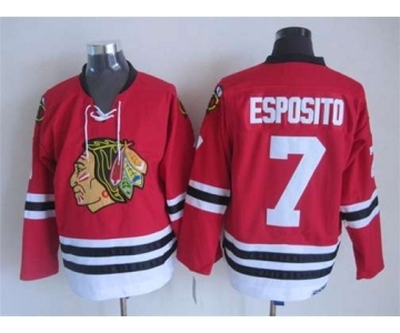 nhl jerseys chicago blackhawks #7 esposito red[m&n][esposito]