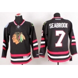 nhl jerseys chicago blackhawks #7 seabrook black[2014 new stadium]