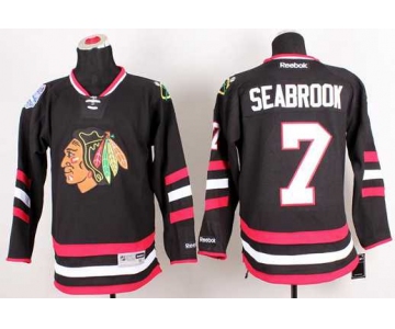 nhl jerseys chicago blackhawks #7 seabrook black[2014 new stadium]