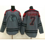 nhl jerseys chicago blackhawks #7 seabrook grey[charcoal cross check]