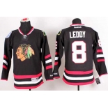 nhl jerseys chicago blackhawks #8 leddy black[2014 new stadium]