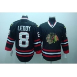 nhl jerseys chicago blackhawks #8 leddy black