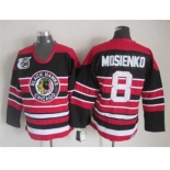 nhl jerseys chicago blackhawks #8 mosienko black-red[75th]