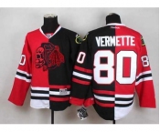 nhl jerseys chicago blackhawks #80 vermette black-red[split][the skeleton head]