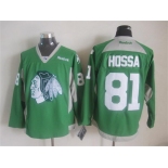 nhl jerseys chicago blackhawks #81 Marian Hossa  green[2015 new]