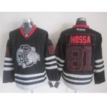 nhl jerseys chicago blackhawks #81 hossa black ice[the skeleton head]