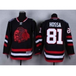 nhl jerseys chicago blackhawks #81 hossa black[2014 Stadium Series][the skeleton head]