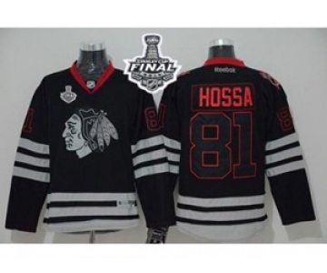 nhl jerseys chicago blackhawks #81 hossa black[2015 stanley cup]