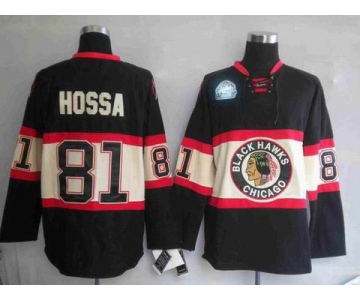 nhl jerseys chicago blackhawks #81 hossa black[winter classic]