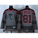 nhl jerseys chicago blackhawks #81 hossa grey [charcoal cross check]