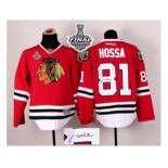 nhl jerseys chicago blackhawks #81 hossa red Autographed[2015 stanley cup]