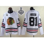 nhl jerseys chicago blackhawks #81 hossa white[2015 winter classic][2015 stanley cup]