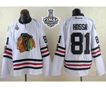 nhl jerseys chicago blackhawks #81 hossa white[2015 winter classic][2015 stanley cup]