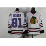 nhl jerseys chicago blackhawks #81 hossa white[number purple]