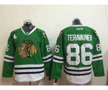 nhl jerseys chicago blackhawks #86 teravainen green