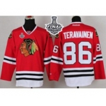 nhl jerseys chicago blackhawks #86 teravainen red[2015 stanley cup]