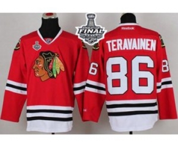 nhl jerseys chicago blackhawks #86 teravainen red[2015 stanley cup]