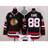 nhl jerseys chicago blackhawks #88 kane black Autographed[2015 stanley cup]