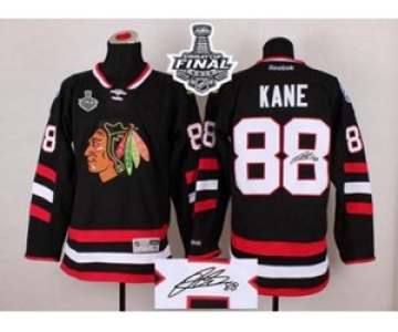 nhl jerseys chicago blackhawks #88 kane black Autographed[2015 stanley cup]