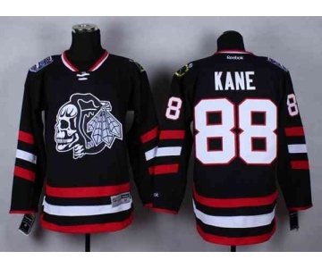 nhl jerseys chicago blackhawks #88 kane black[2014 Stadium Series][the skeleton head]