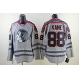 nhl jerseys chicago blackhawks #88 kane grey [charcoal cross check]