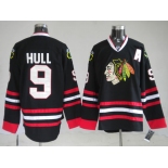 nhl jerseys chicago blackhawks #9 hull black