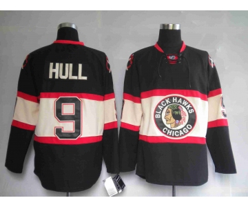 nhl jerseys chicago blackhawks #9 hull third black[third edition]