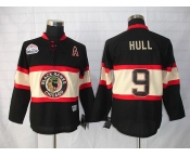 nhl jerseys chicago blackhawks #9 hull third black[winter classic]