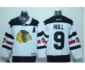 nhl jerseys chicago blackhawks #9 hull white[2016 stadium][patch A]