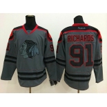 nhl jerseys chicago blackhawks #91 richards grey[charcoal cross check]