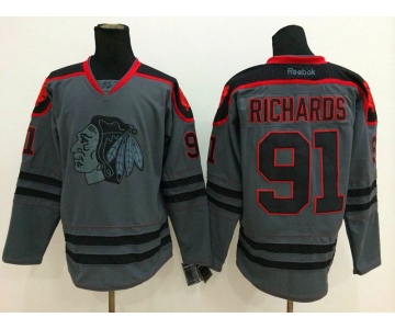 nhl jerseys chicago blackhawks #91 richards grey[charcoal cross check]